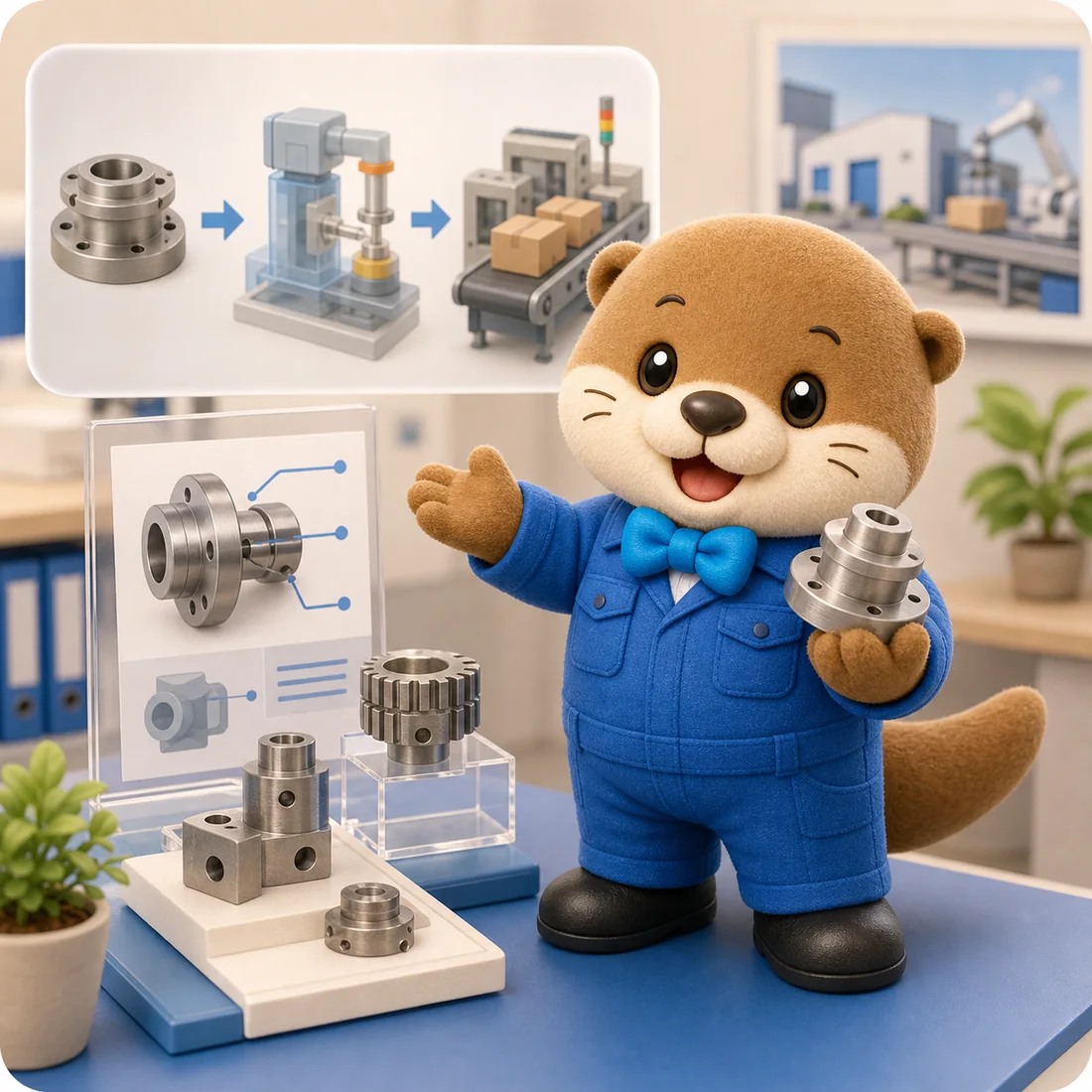 製品ストーリーで使うカワウソのキャラクターイラスト