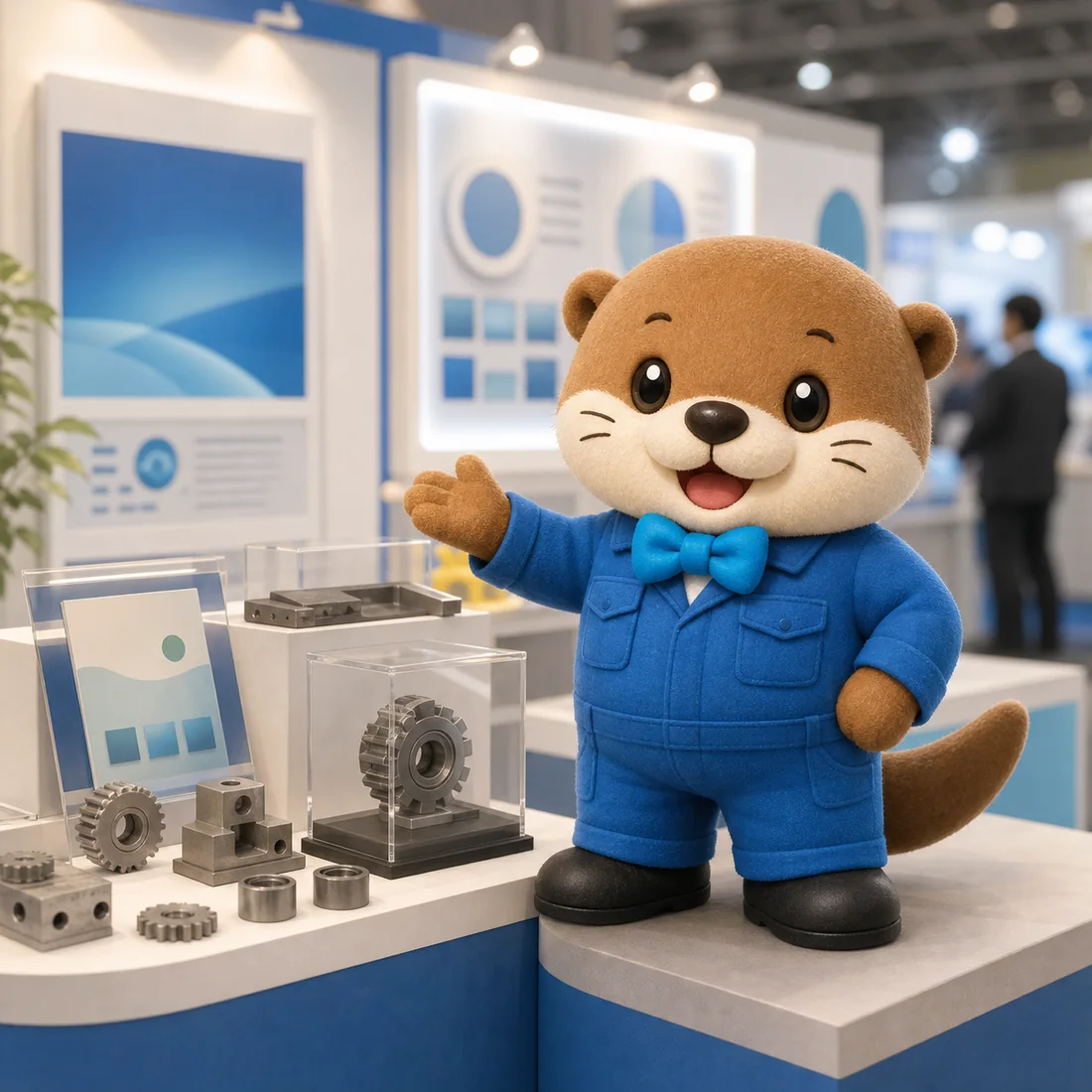 展示会ブースで使うカワウソのキャラクターイラスト