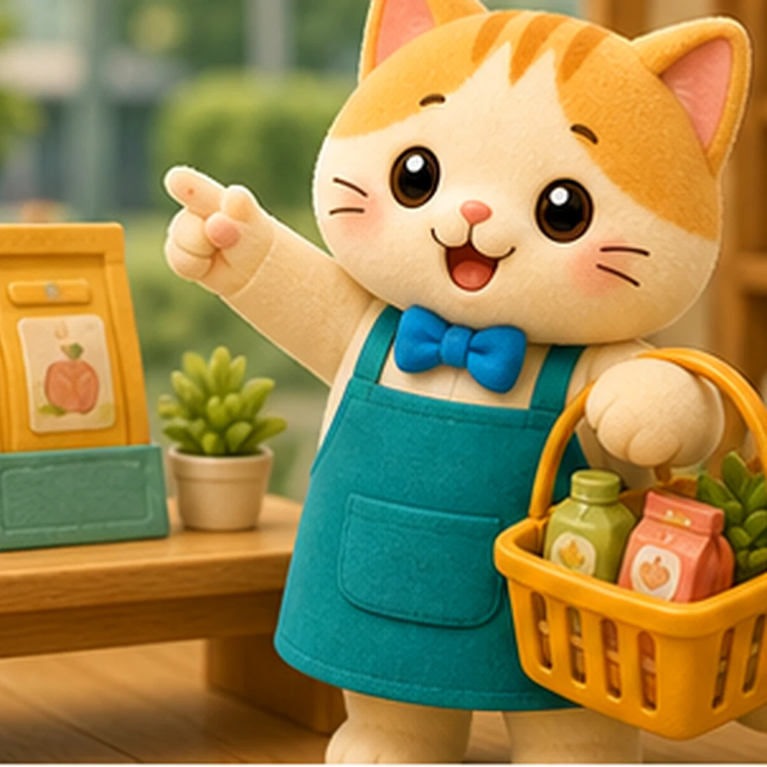 おすすめ商品案内で使うねこのキャラクターイラスト