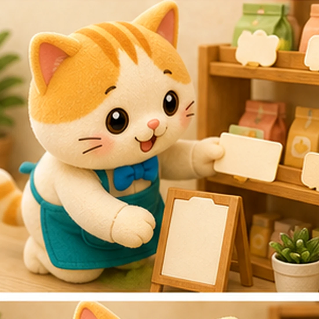 店頭POPで使うねこのキャラクターイラスト