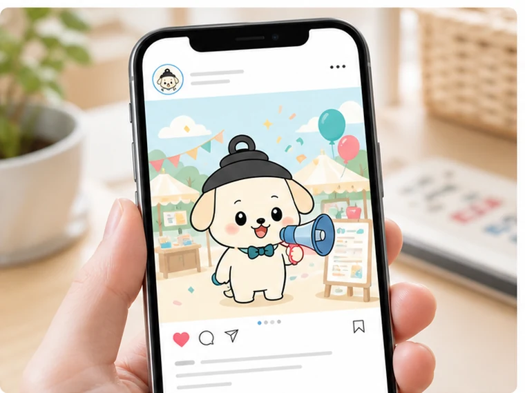 広報投稿をスマホで表示している利用イメージ